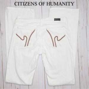 Citezens of humanity crochet 234 white boot cut